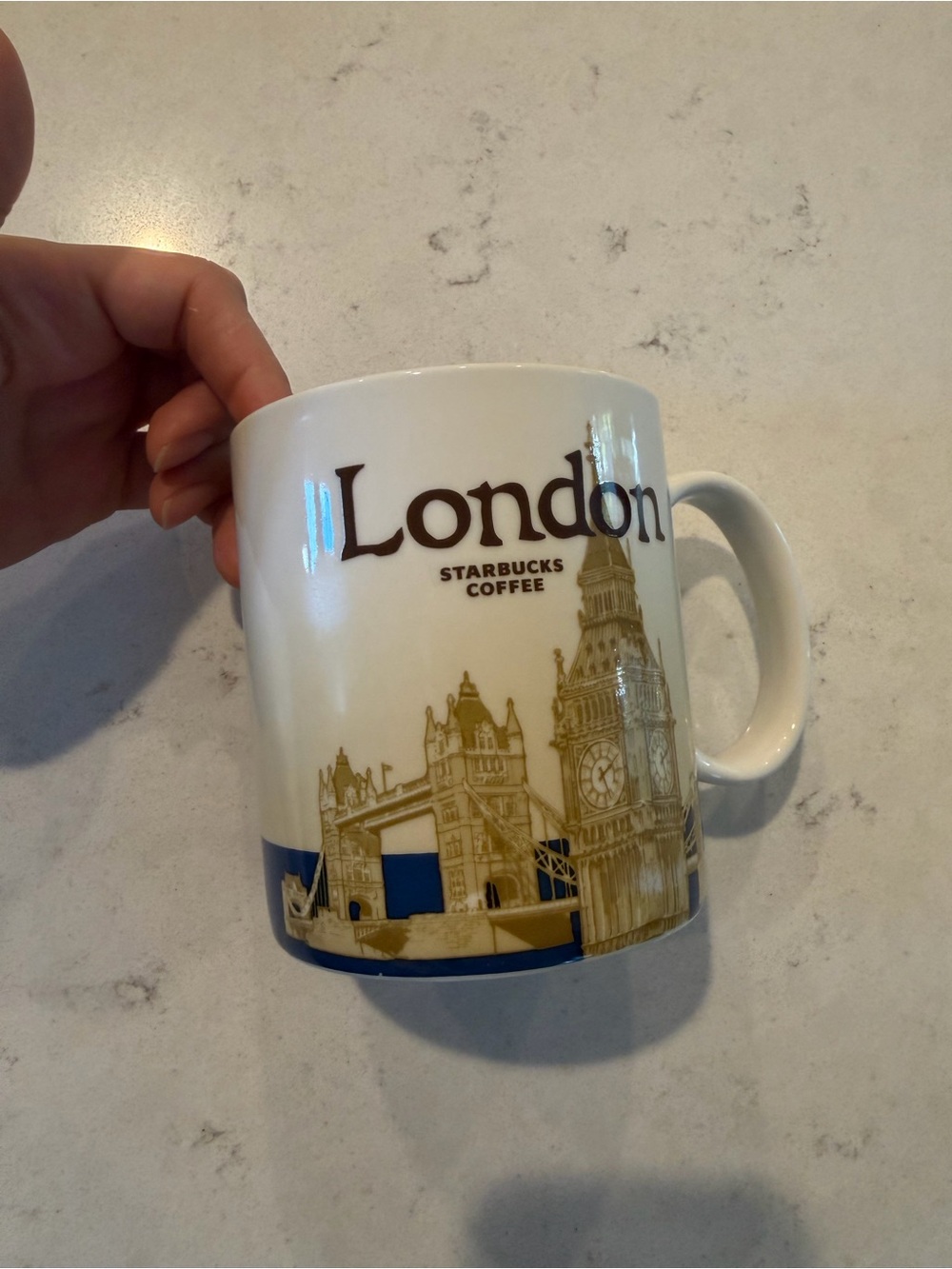 Starbucks London White, Gold and Blue Cityscape Mug